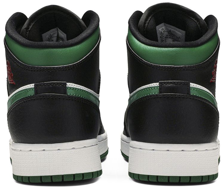Air Jordan 1 Mid GS Black Pine Green