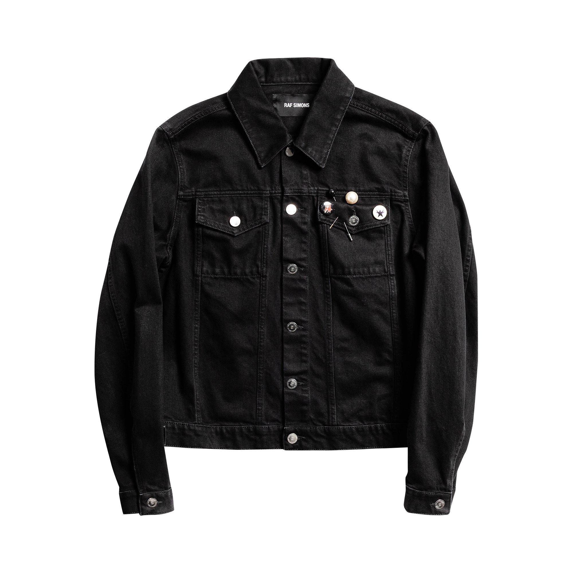Buy Raf Simons Punk Pin Denim Jacket 'Black' - 201 720 10134 00099