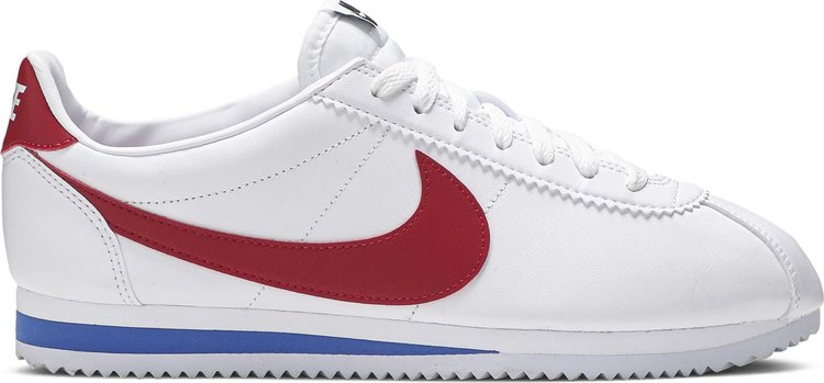 Wmns Classic Cortez Leather 'White Red' GOAT