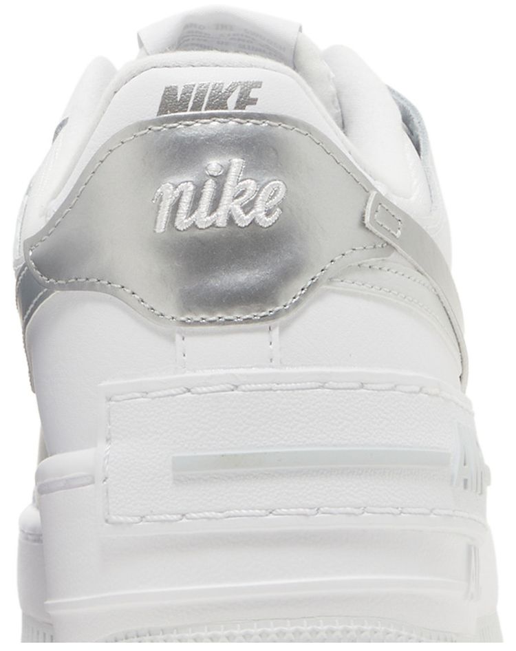 Nike Wmns Air Force 1 Shadow White Metallic Silver