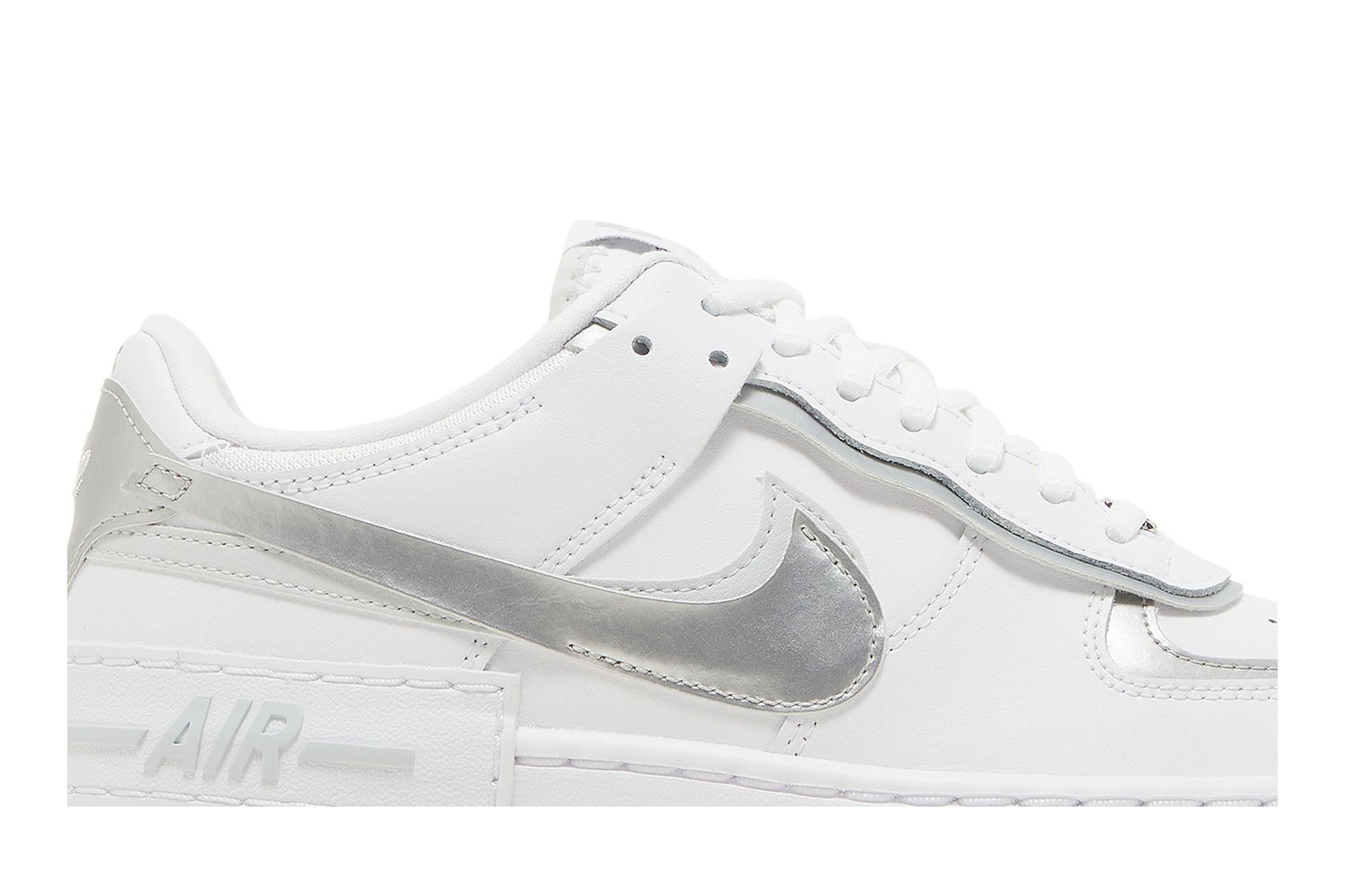 Buy Wmns Air Force 1 Shadow White Metallic Silver CI0919 119 GOAT