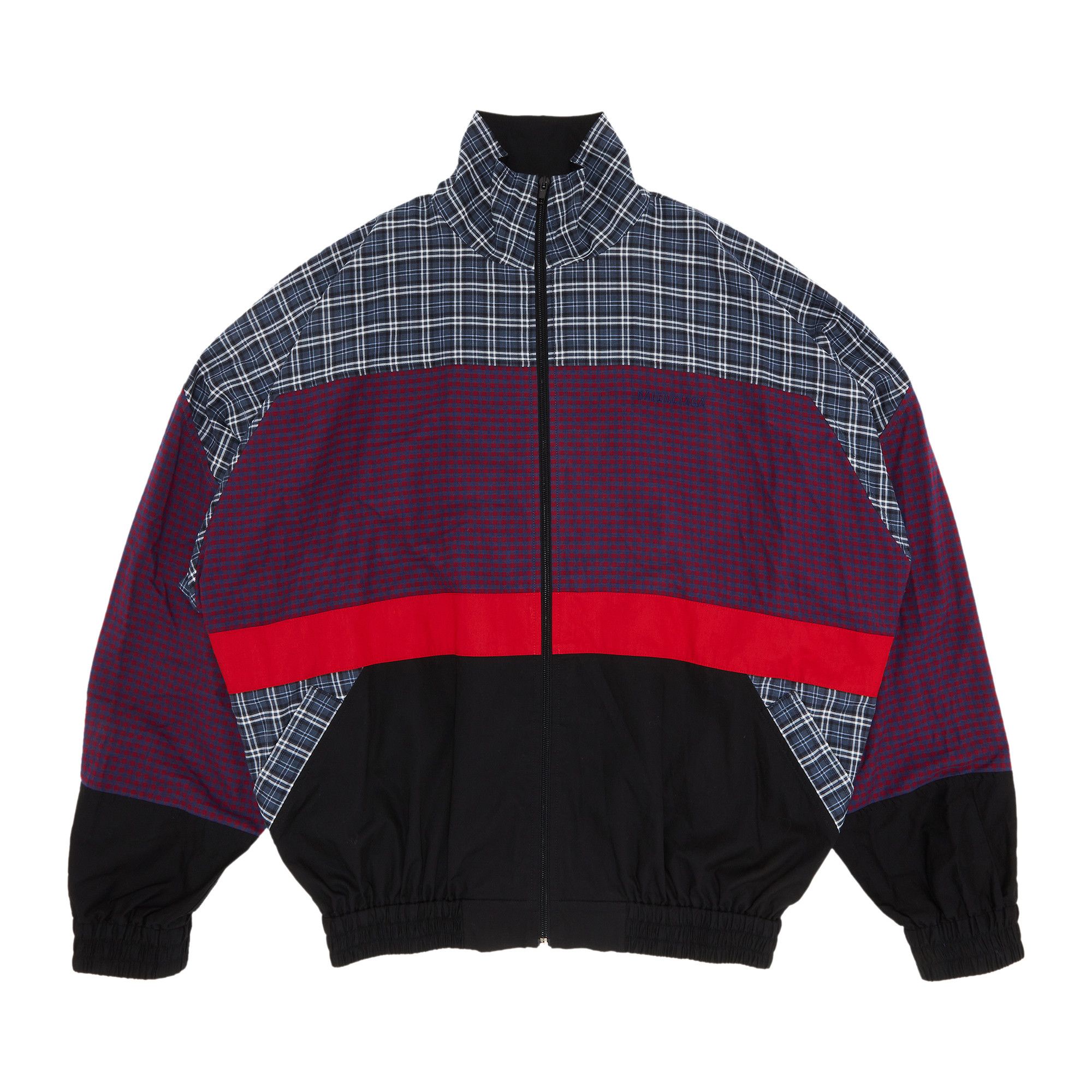 Buy Balenciaga Plaid Colorblock Windbreaker - 533918 TBM15 4324 | GOAT