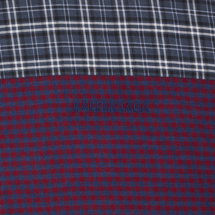 Balenciaga Plaid Colorblock Windbreaker