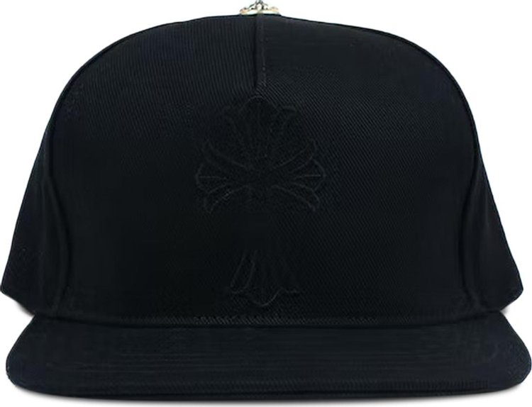 Chrome Hearts Cross Waxed Denim Snapback Black