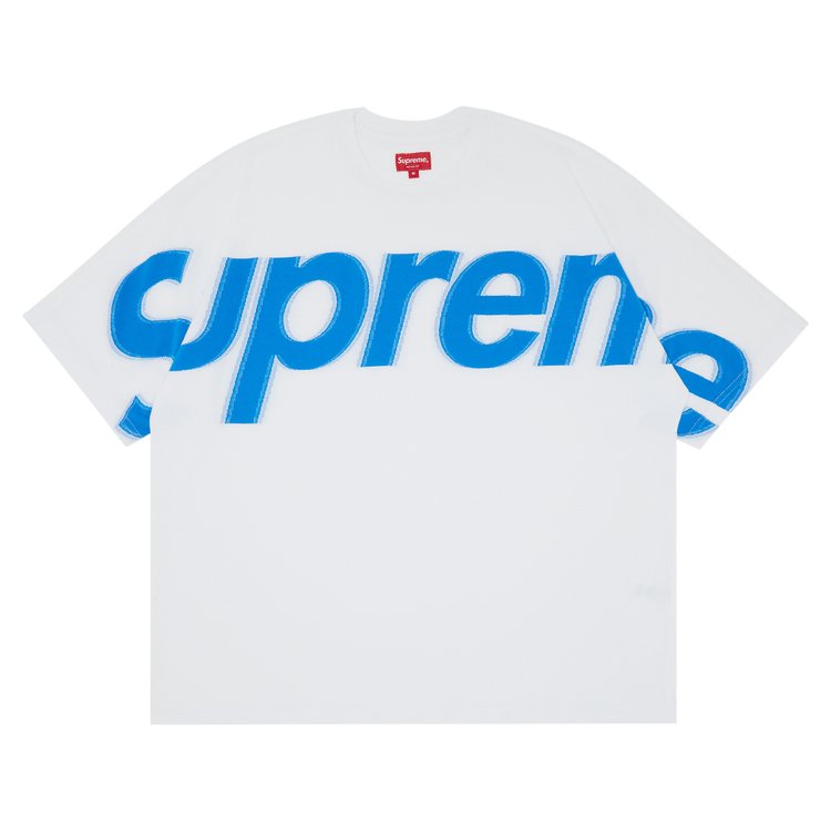 Supreme Intarsia S/S Top Logo Tee Shirt (White) Size XLarge Fall