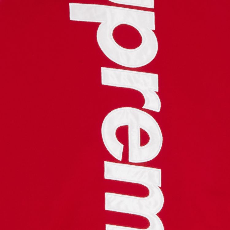 Supreme Satin Applique Hooded Sweatshirt Red
