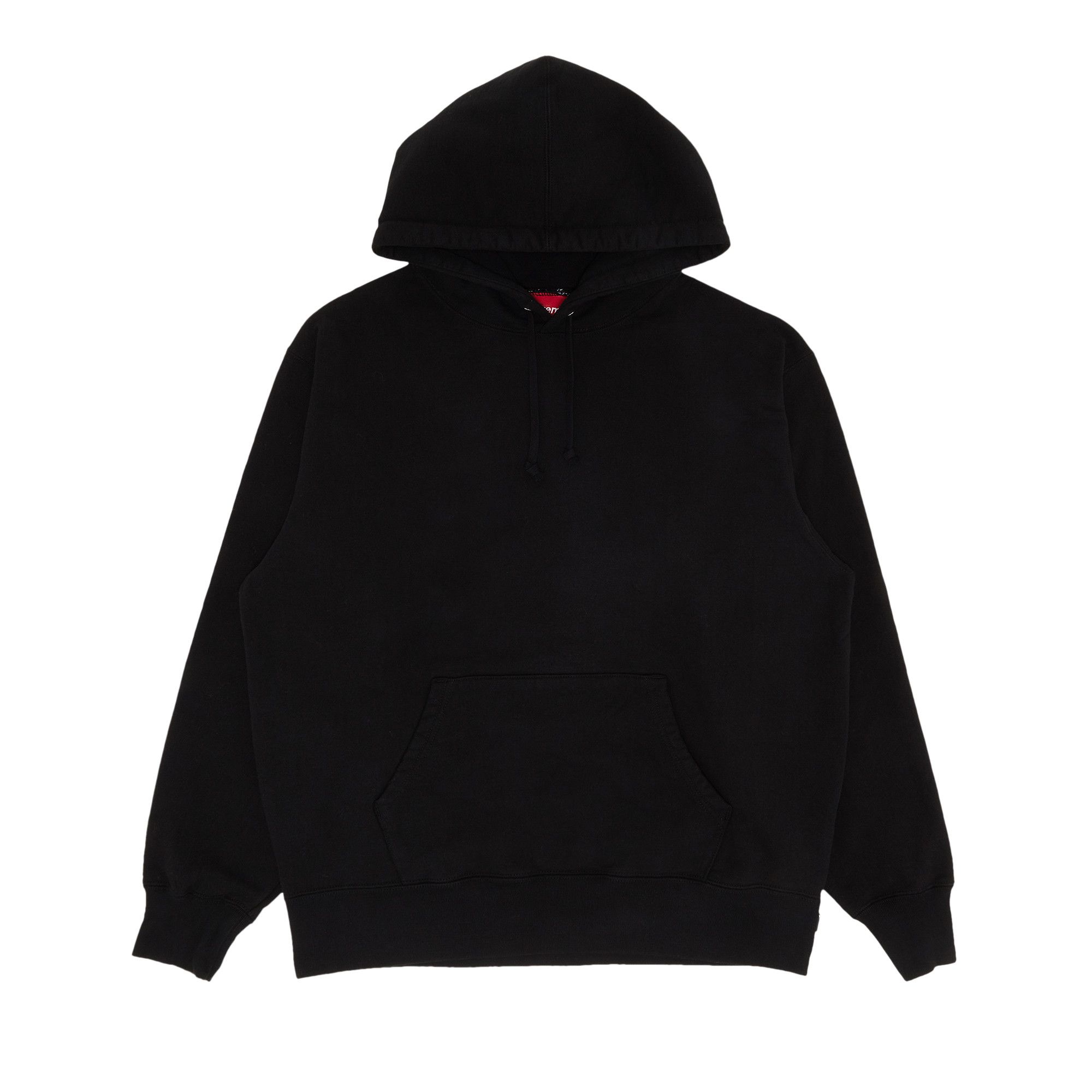 Buy Supreme Satin Appliqué Hooded Sweatshirt 'Black' - FW22SW34