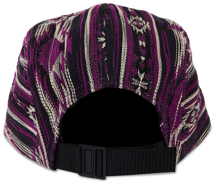 Supreme Woven Pattern Camp Cap Purple