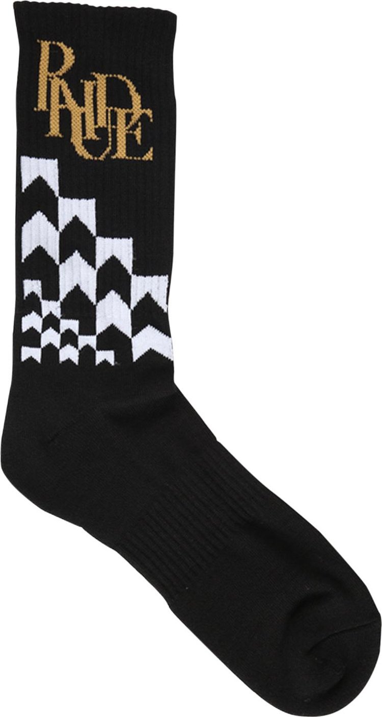 Rhude Racing Sock 'Black/White'