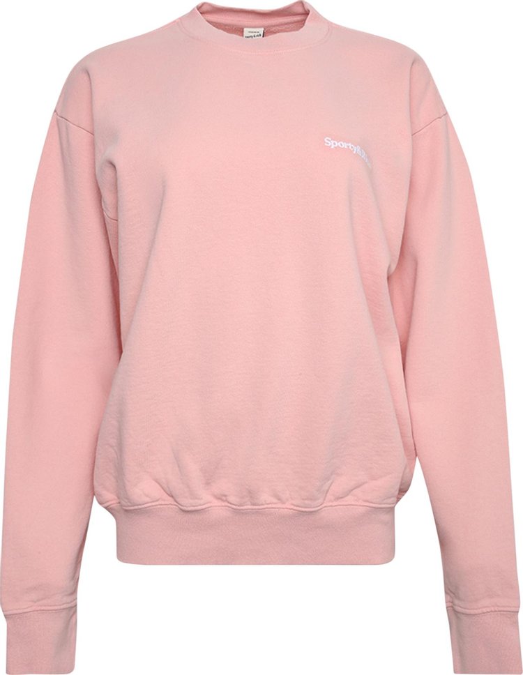 Buy Sporty & Rich Serif Embroidered Crewneck 'Rose' - 0690 2FW220106SEC ...