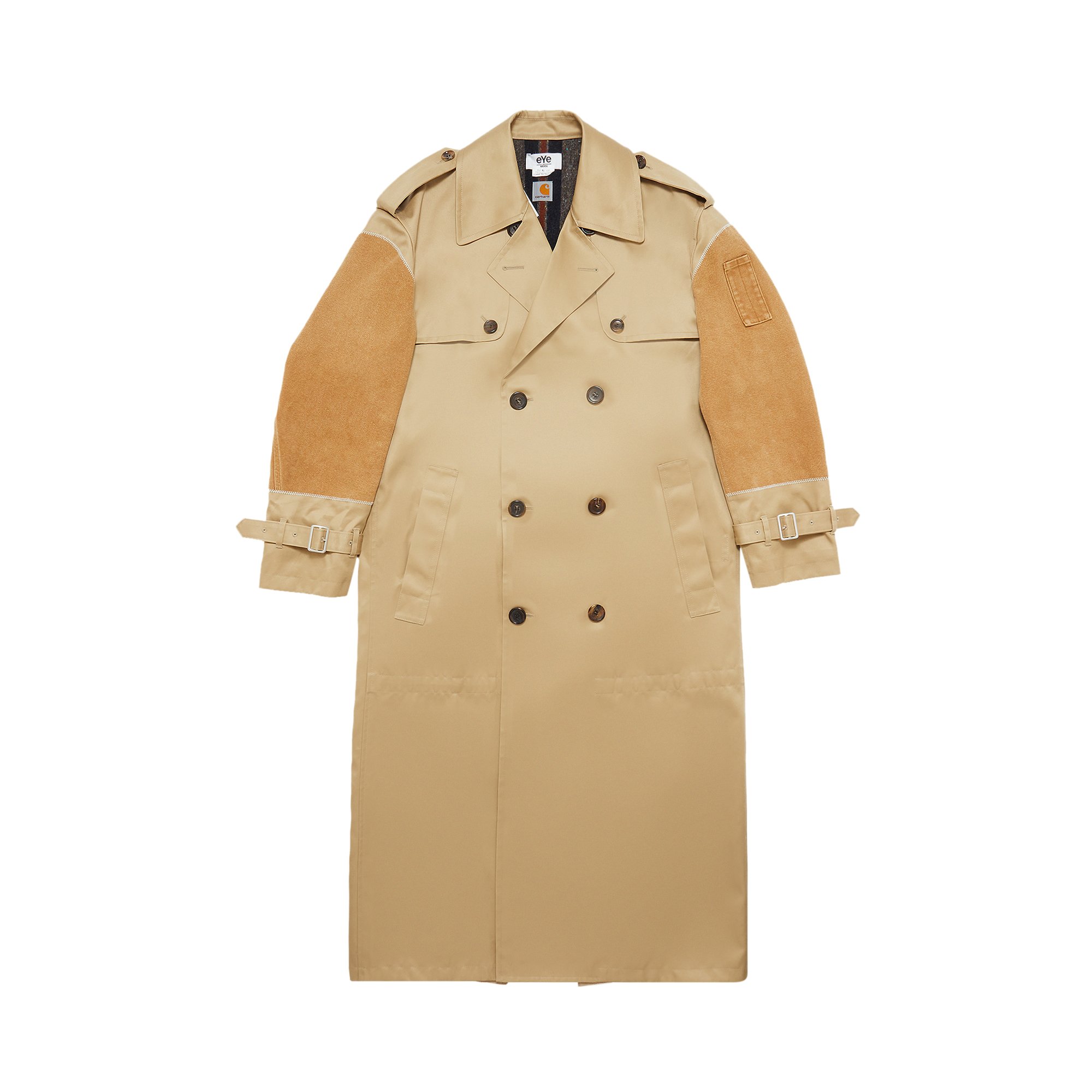 Buy Junya Watanabe MAN Patchwork Double Breasted Trench Coat 