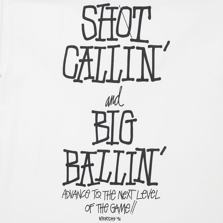 Stussy Shot Callin And Big Ballin Tee White