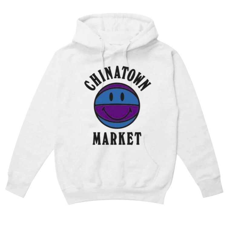 Chinatown Market Smiley UV Basketball Hoodie White