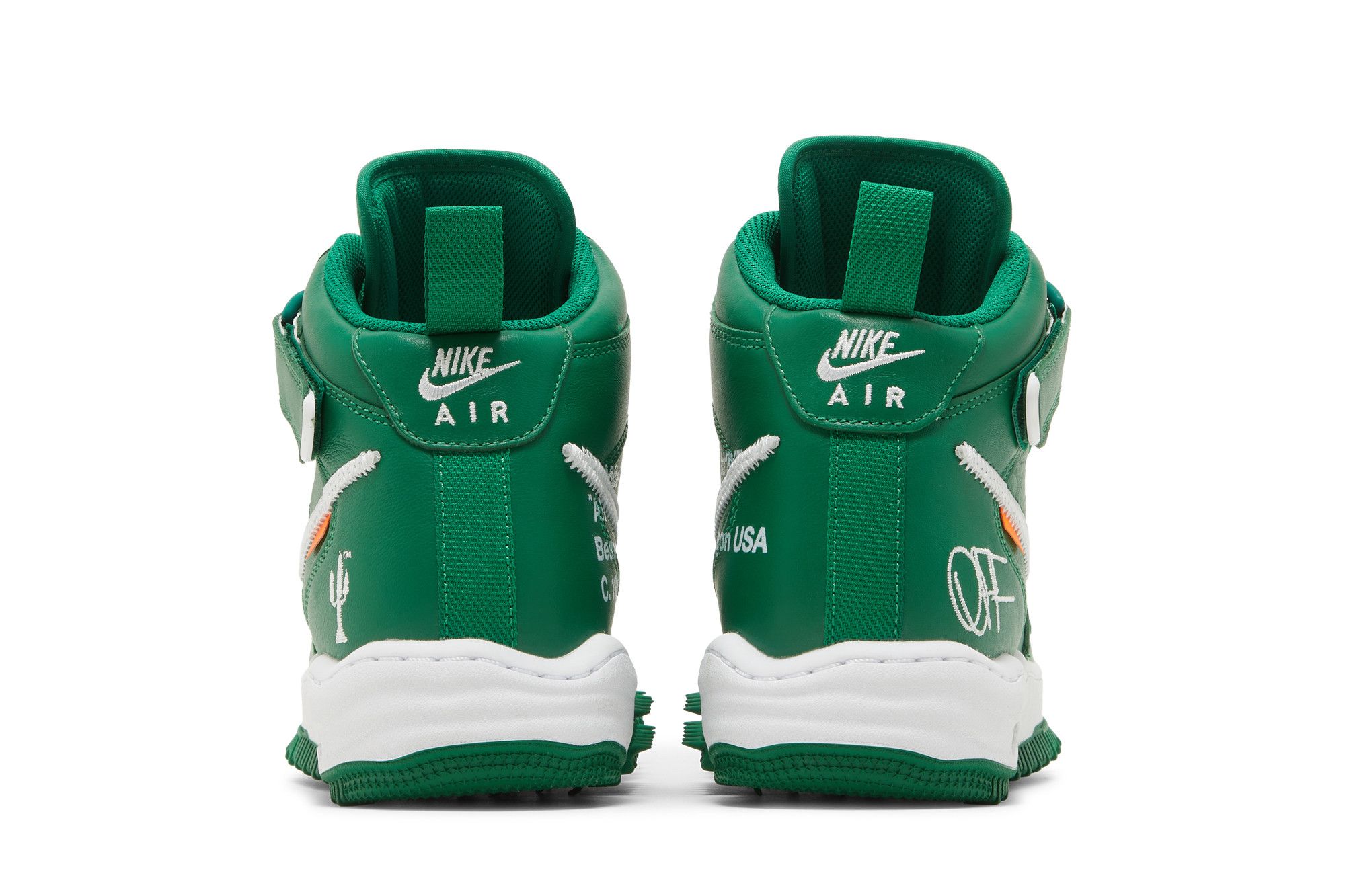 Size 10.0 Off White x Air Force 1 Mid SP Leather Pine Green