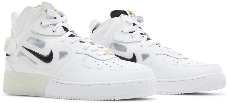 Nike Air Force 1 Mid React 40th Anniversary   White Black
