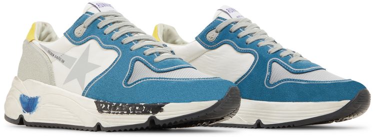 Golden Goose Running Sole Sneaker Bluette Silver