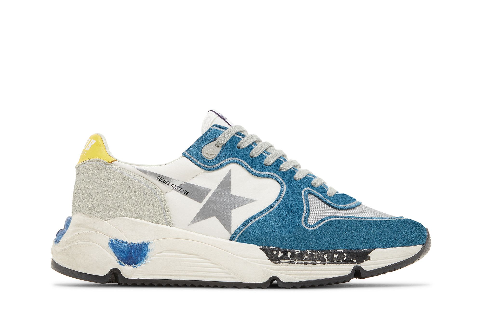 Golden Goose Running Sole Sneaker Bluette Silver