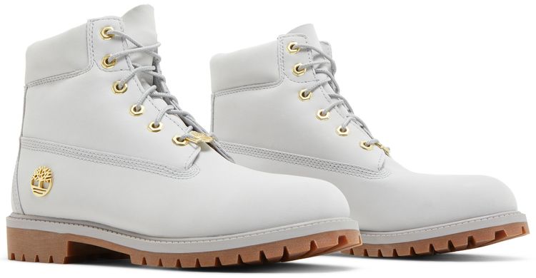 Timberland 6 Inch Premium Boot Junior Light Grey Gum