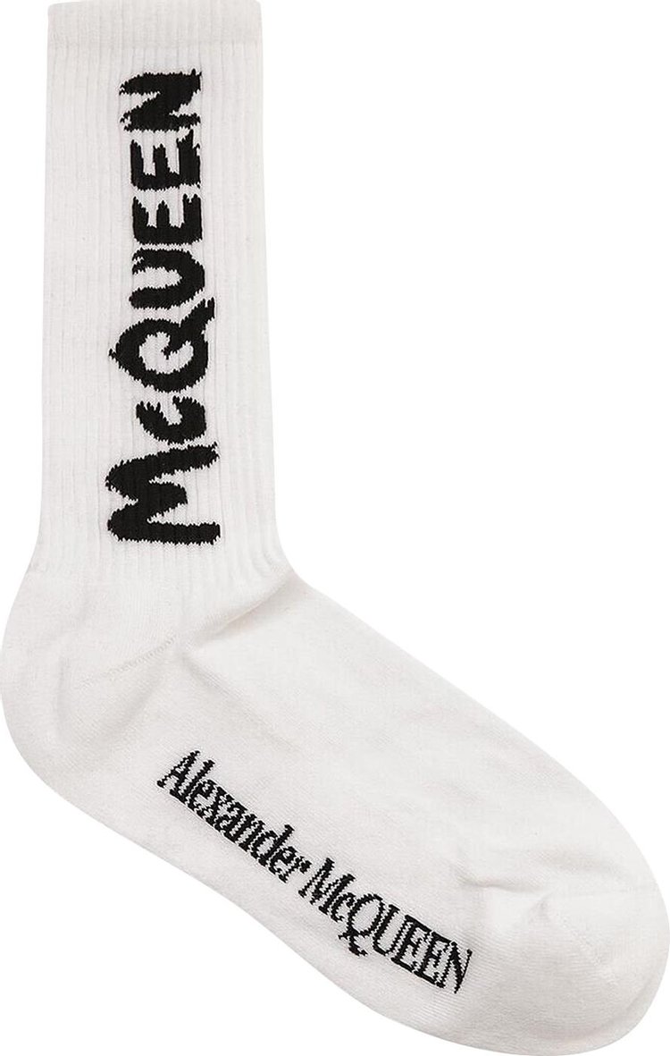 Alexander McQueen Graffiti Socks 'White'