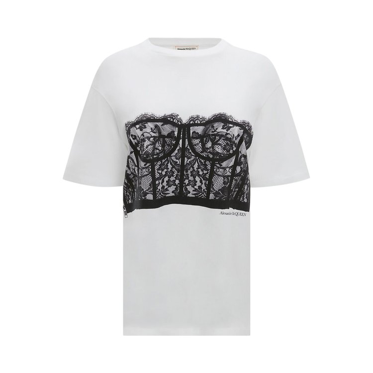 Alexander McQueen Corset T-Shirt 'White'