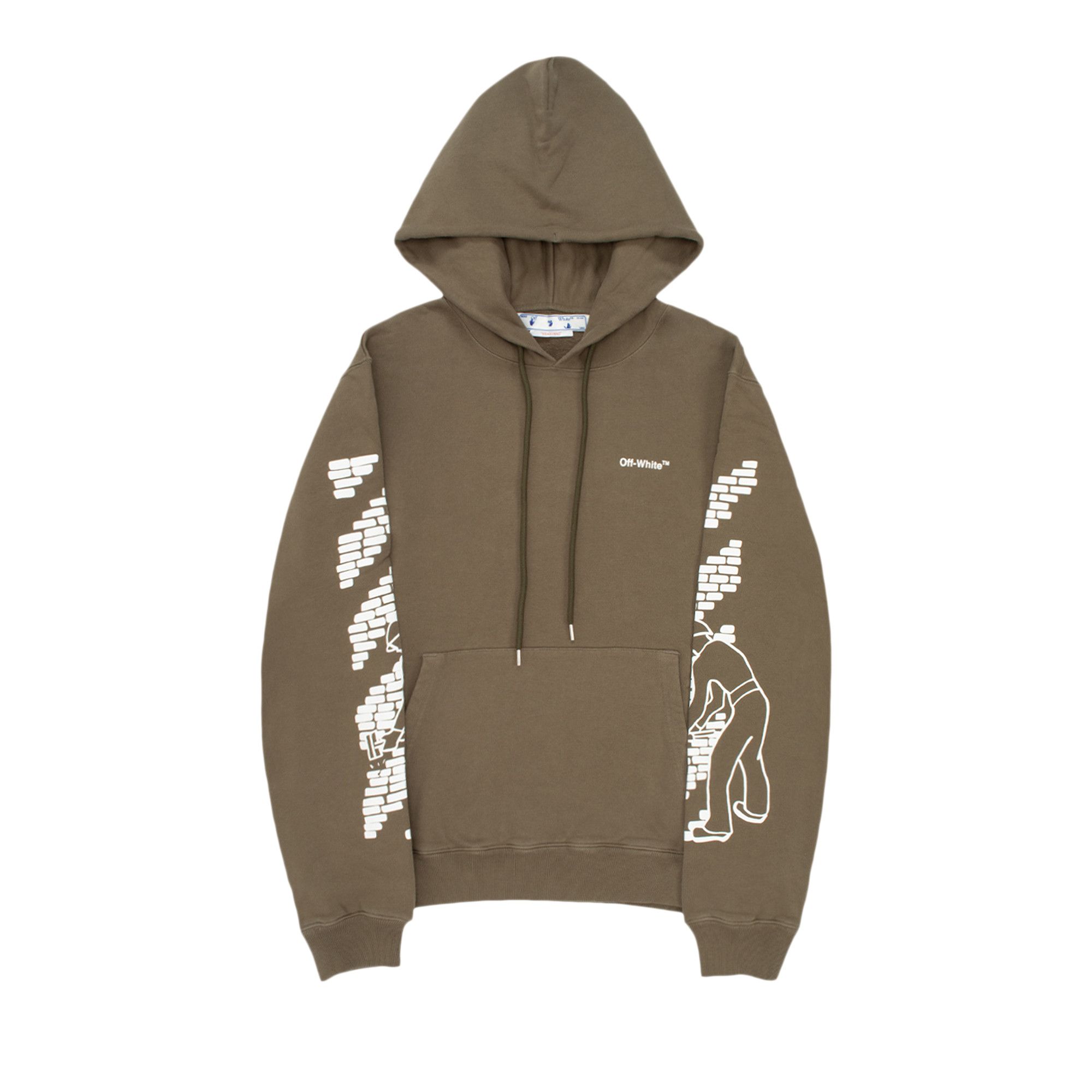 Size xl Off White Bricks Slim Hoodie Army Green White
