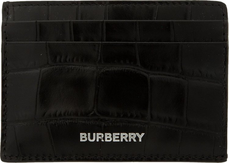 Burberry Embossed Croc Cardcase 'Black'