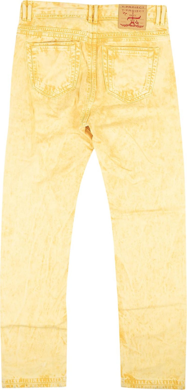 YProject Double Seam Dyed Denim Jeans Yellow