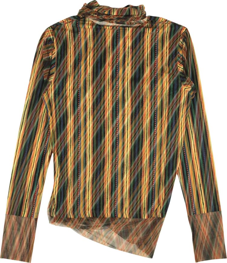 YProject Multi Exclusive Printed Mesh Turtleneck Multicolor