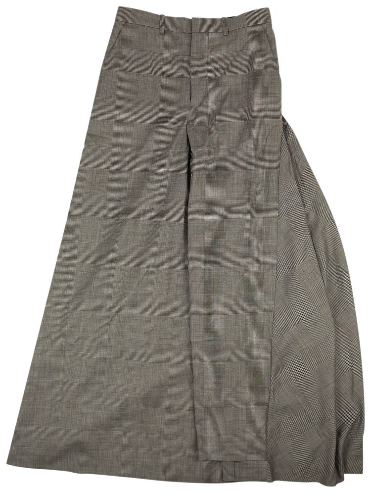 YProject Pleated Wool Pants Skirt Grey