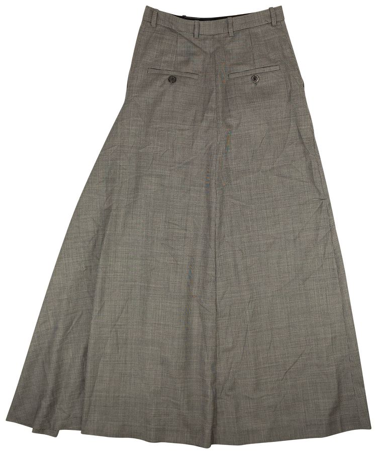YProject Pleated Wool Pants Skirt Grey