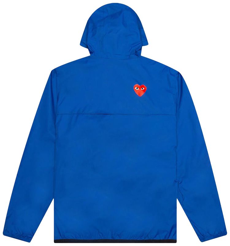Comme des Garcons PLAY x K Way Half Zip Jacket Blue