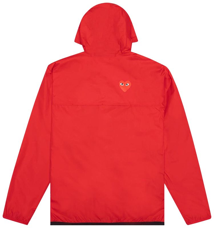 Comme des Garcons PLAY x K Way Full Zip Jacket Red