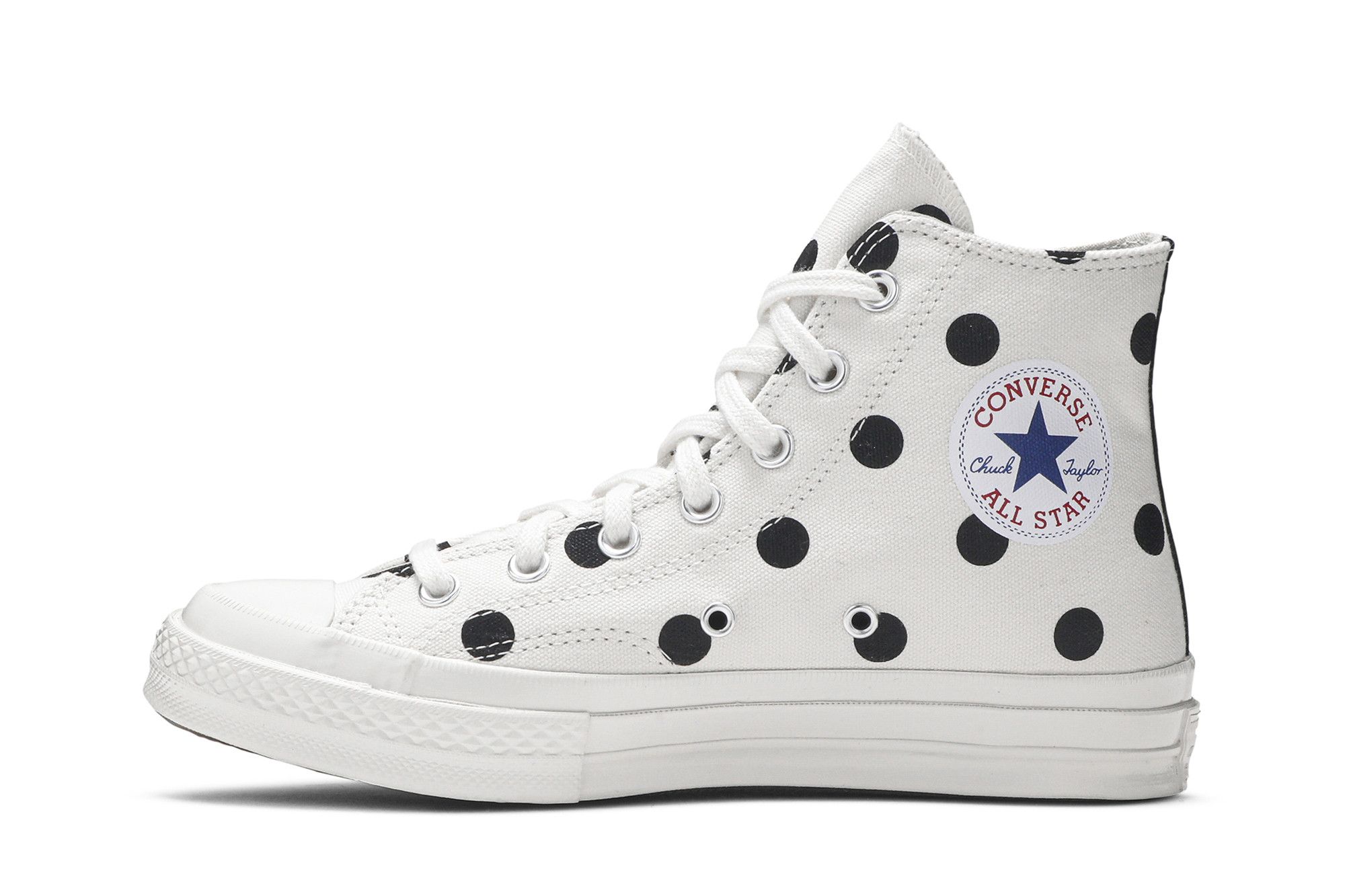 Buy Comme des Garcons x Chuck Taylor All Star 70 Hi White Polka Dot 157251C GOAT