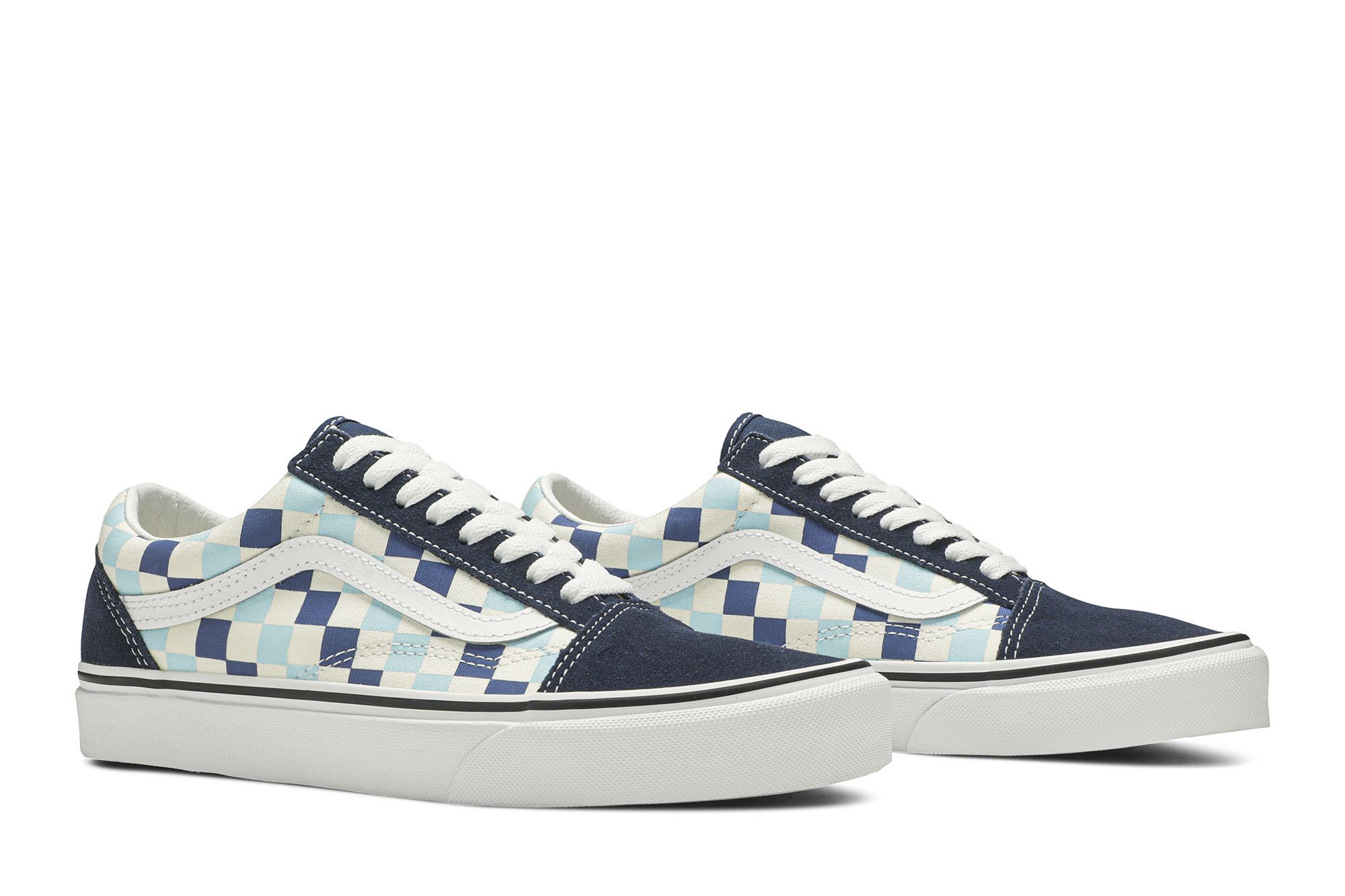 Blue checkered old skool clearance