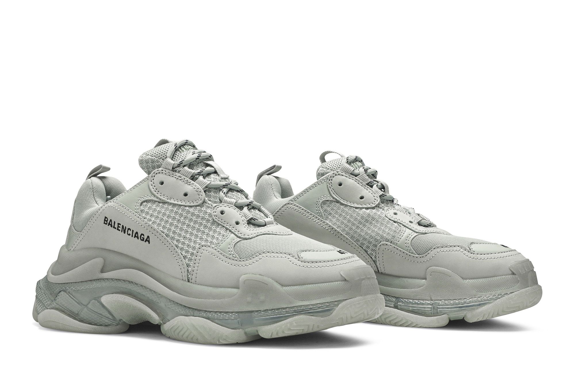 Balenciaga triple s grey white top