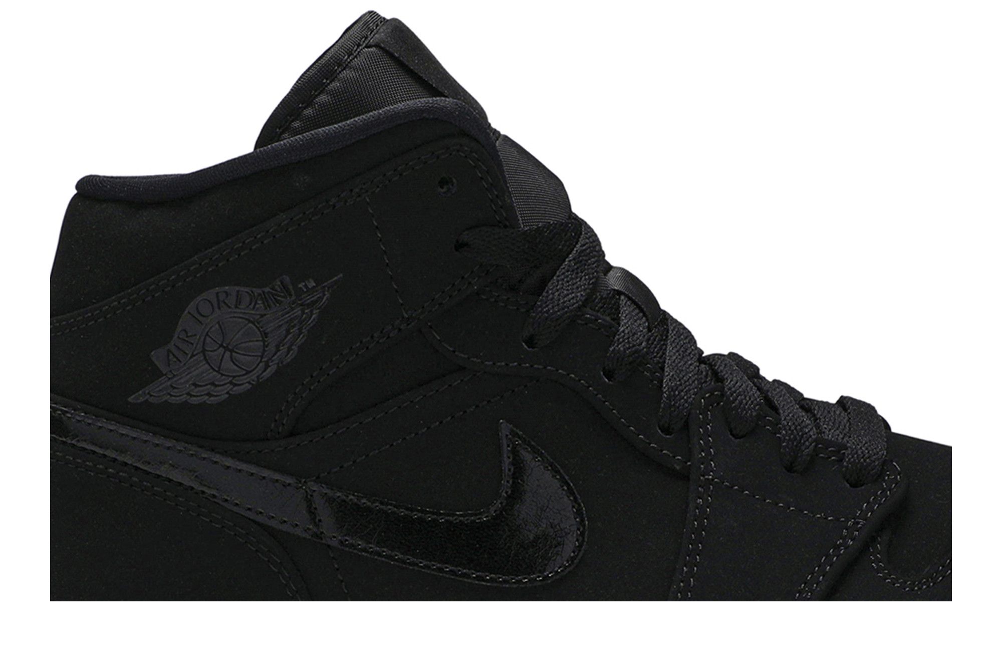 Size 10.0 Air Jordan 1 Mid Triple Black Suede