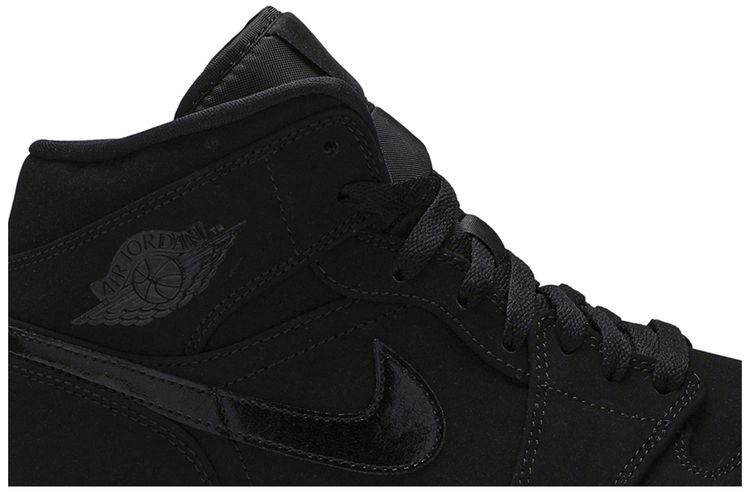 Air Jordan 1 Mid Triple Black Suede