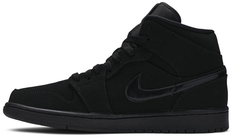 Air Jordan 1 Mid Triple Black Suede