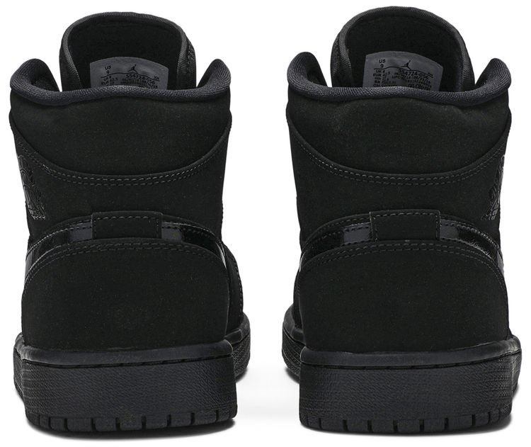 Air Jordan 1 Mid Triple Black Suede