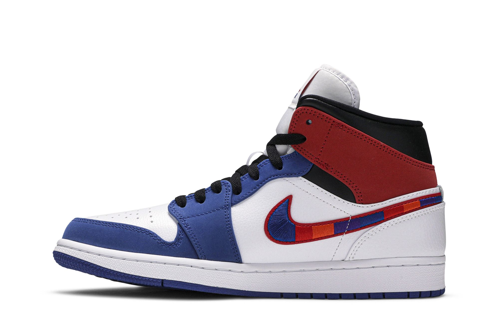 Air jordan 1 red and blue swoosh top