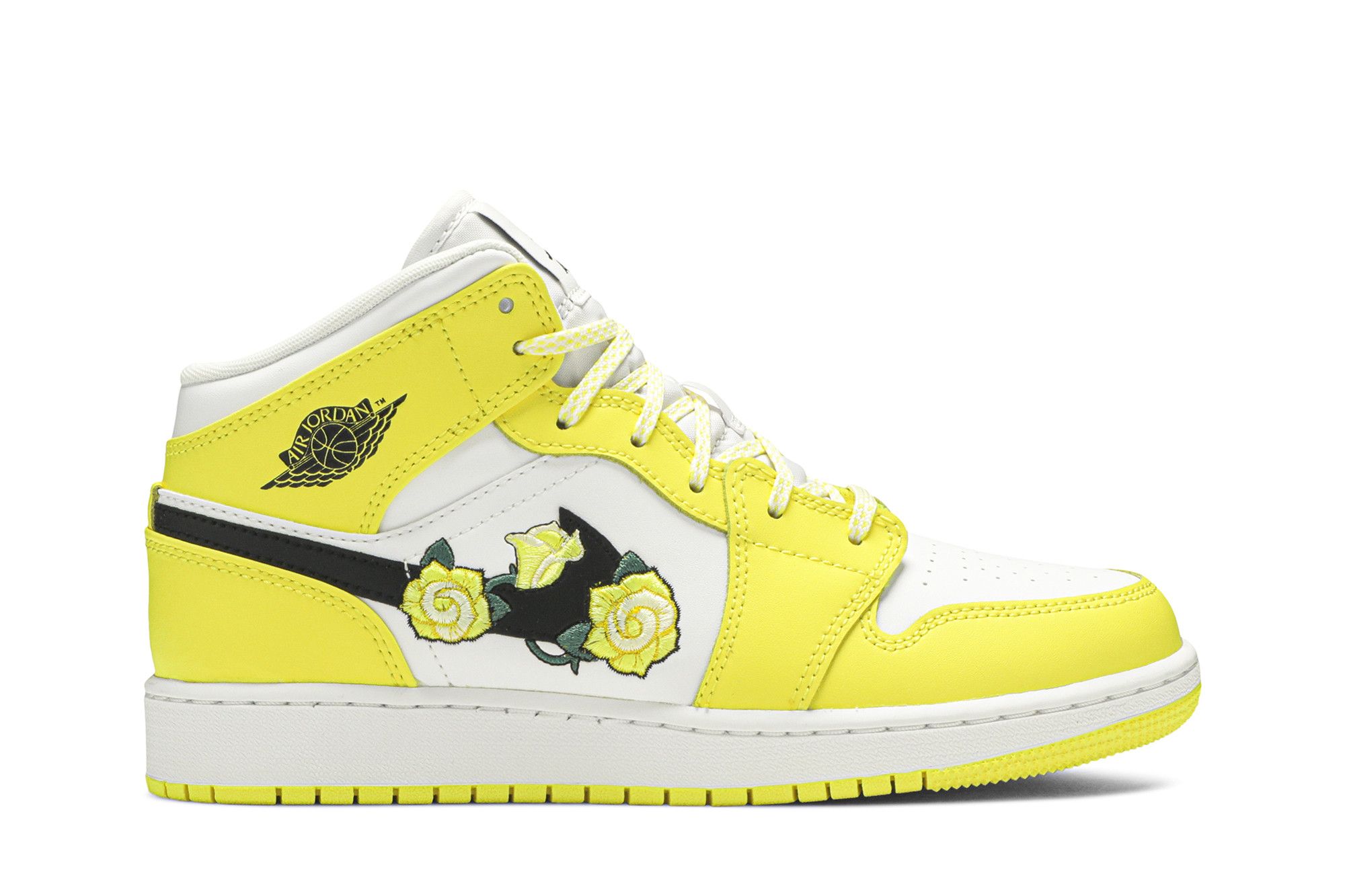 Air jordan 1 mid gs yellow hotsell