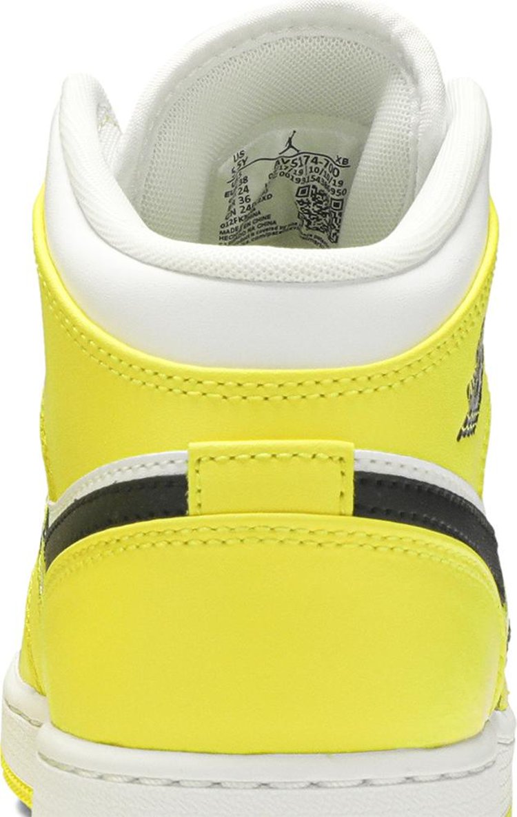 Air Jordan 1 Mid SE GS Rose Patch   Dynamic Yellow