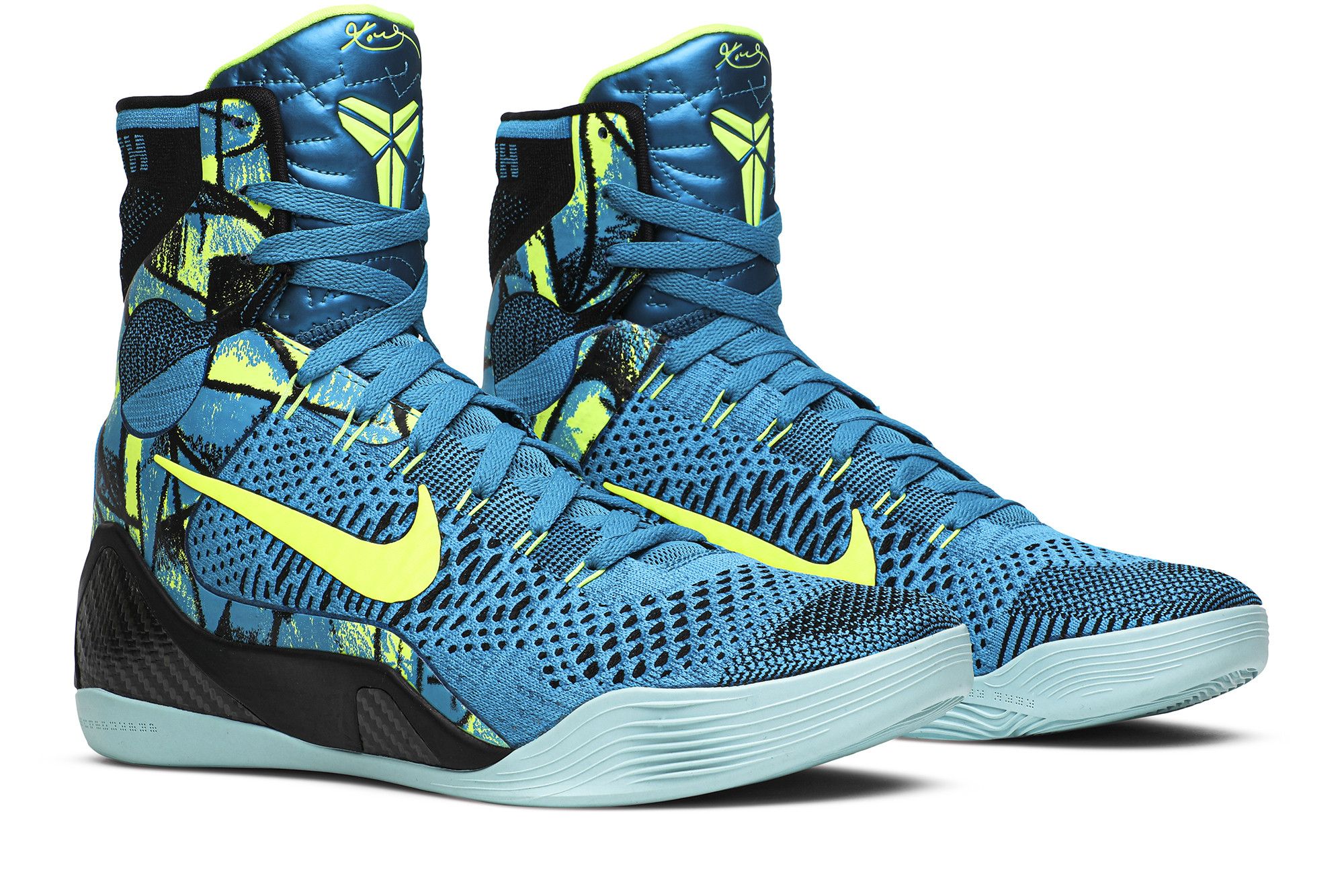 blue and yellow kobe shoes