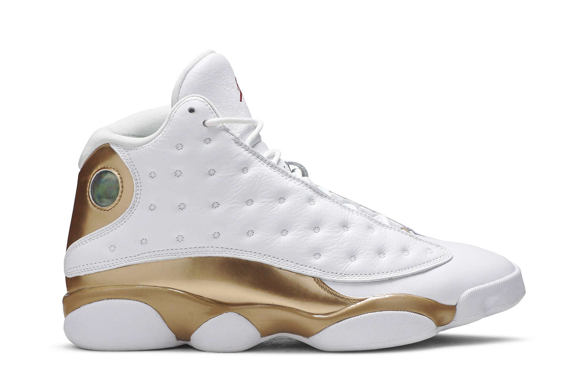 jordan 13 white and gold