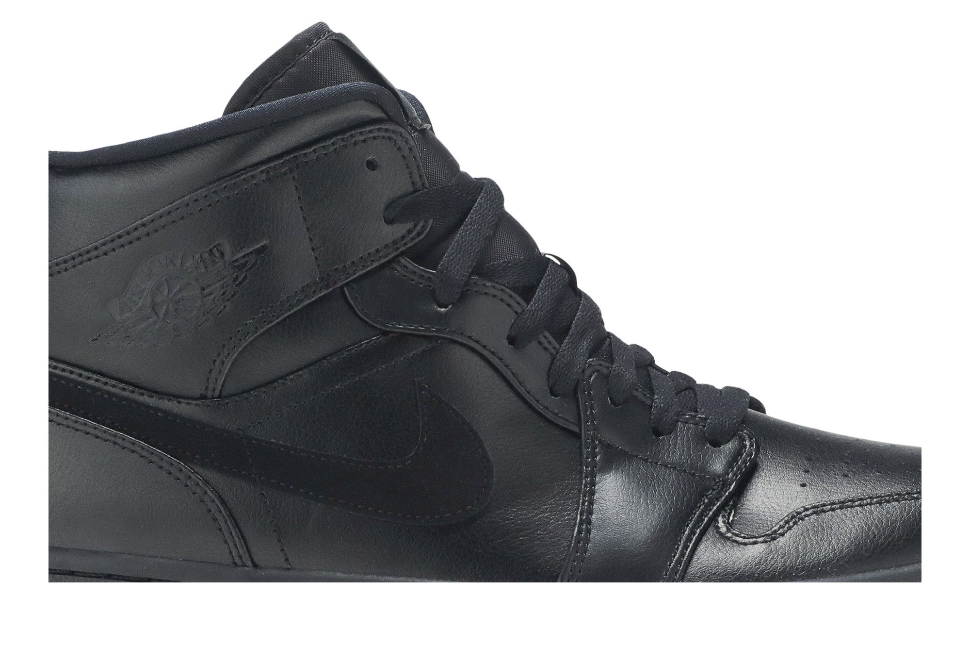 Nike air jordan 1 retro mid triple black deals