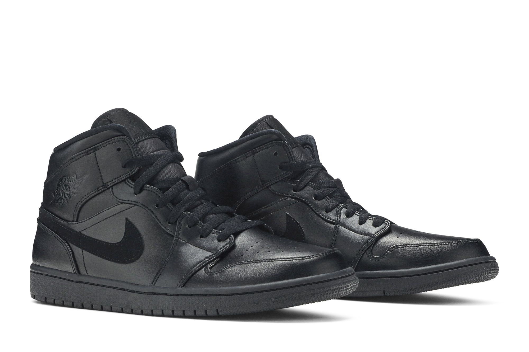 靴 Air Jordan1 MID Triple Black Buy Air Jordan 1 Mid 'Triple Black' - 554724 090 | GOAT