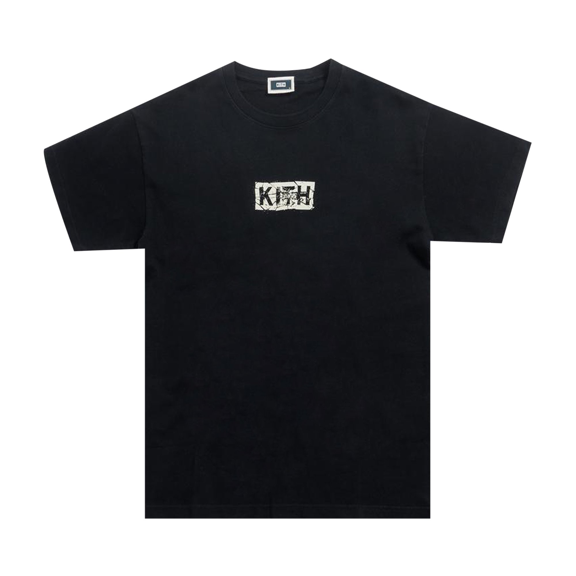 Buy Kith Splintered Logo T-Shirt 'Black' - KH3455 100 | GOAT