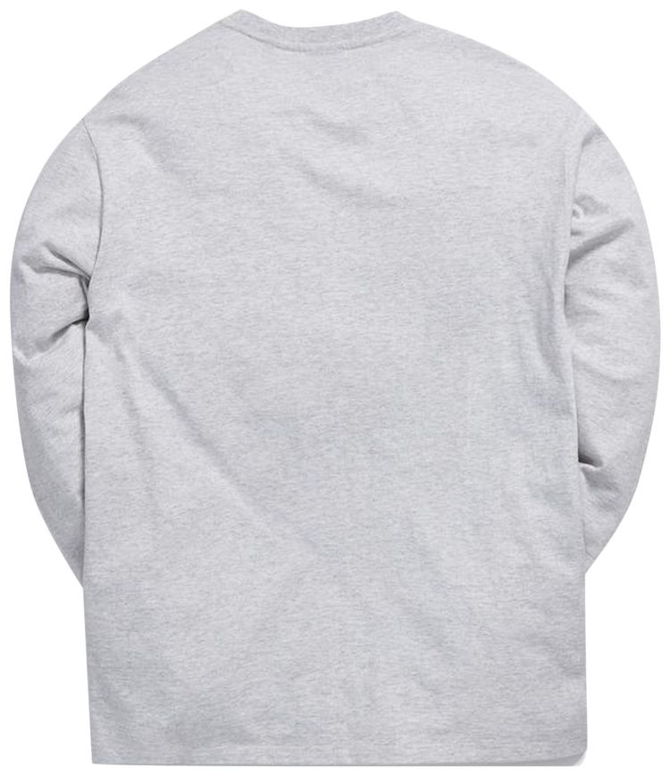 Kith x Disney 30s Mickey Standing Classic Logo Long Sleeve T Shirt Heather Grey