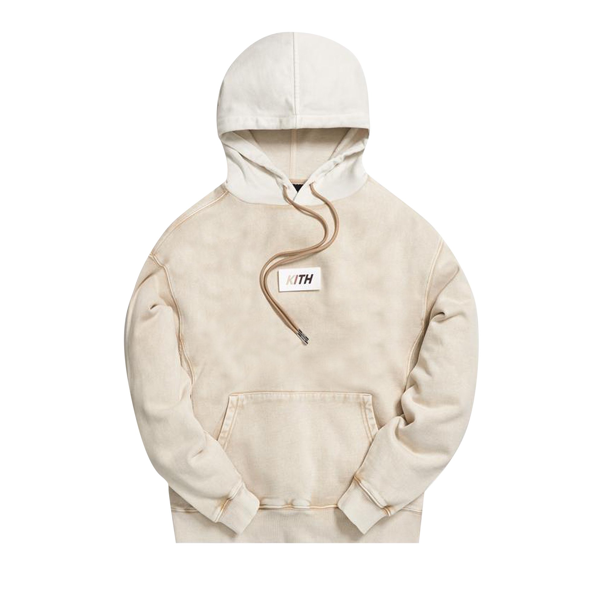 Kith Color Blocked Crystal Wash Williams Hoodie 'White Pepper' | GOAT