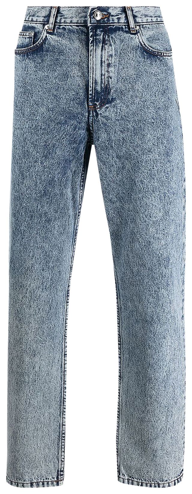 APC Acid Wash Tapered Jeans Blue